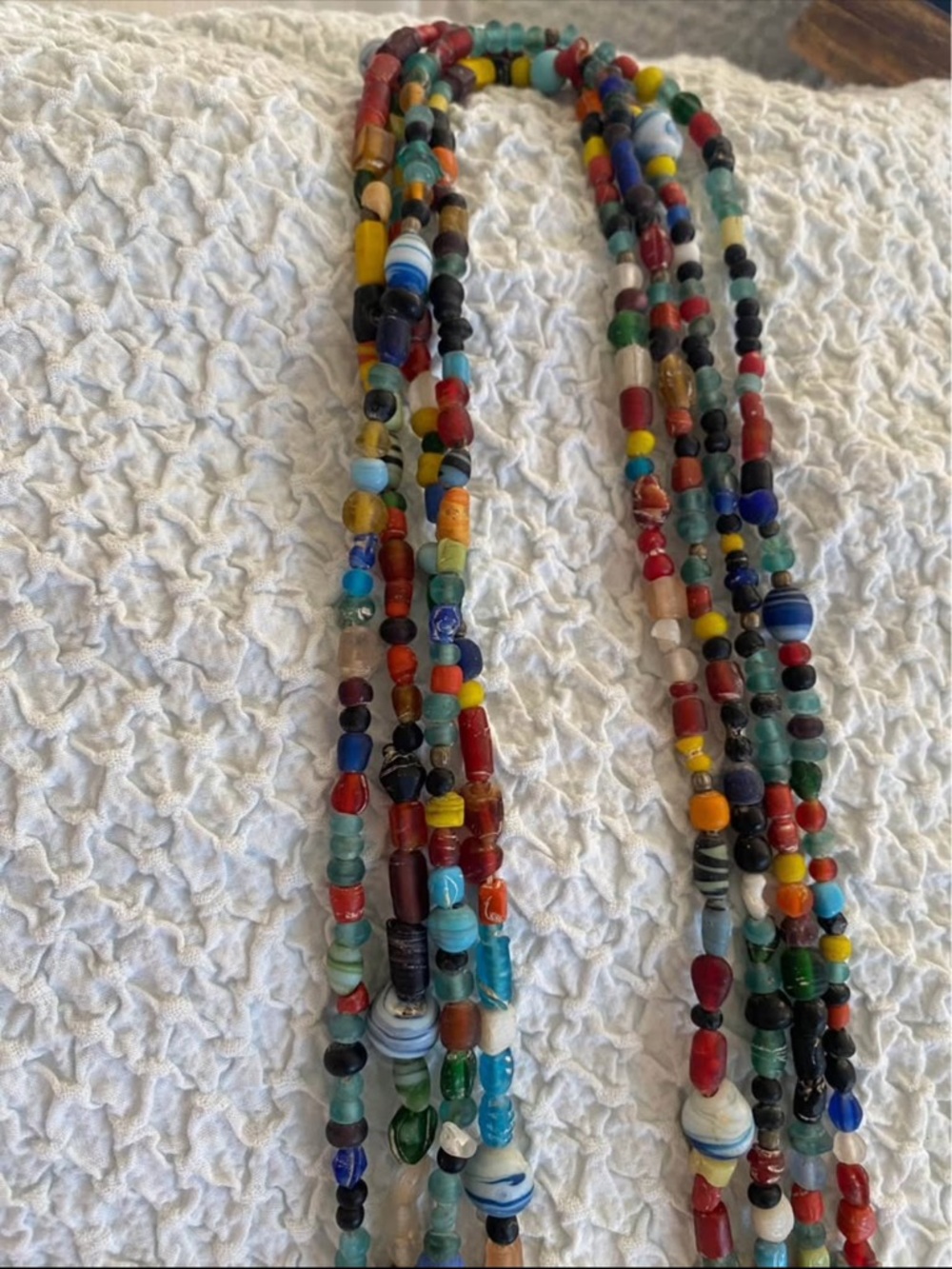 1 Glass Bead Necklace Strand 29”